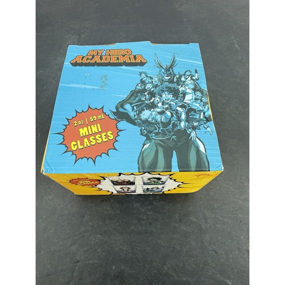 My Hero Academia Mini Shot Glass set of 4 Ochaco Deku Tenya Lida Katsuki Bakugo - Picture 2 of 9